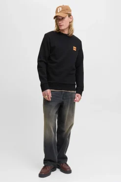 Sweatshirt com logo contrastante