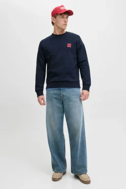 Sweatshirt com logo contrastante