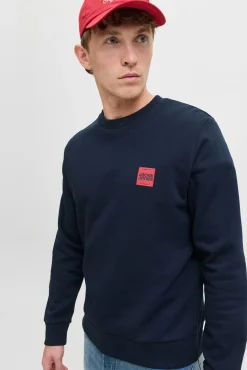 Sweatshirt com logo contrastante