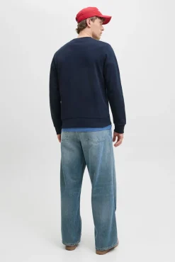Sweatshirt com logo contrastante