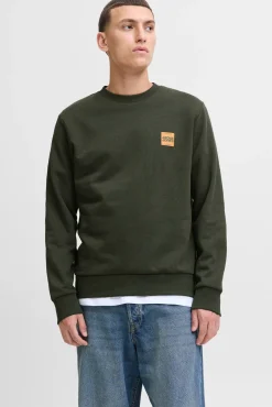 Sweatshirt com logo contrastante