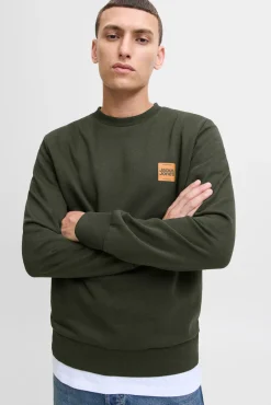 Sweatshirt com logo contrastante