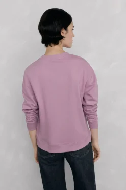 Sweatshirt com logo de strass