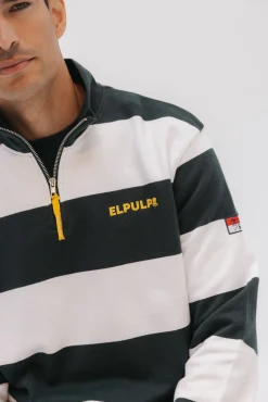 Sweatshirt com logo riscas Perkins