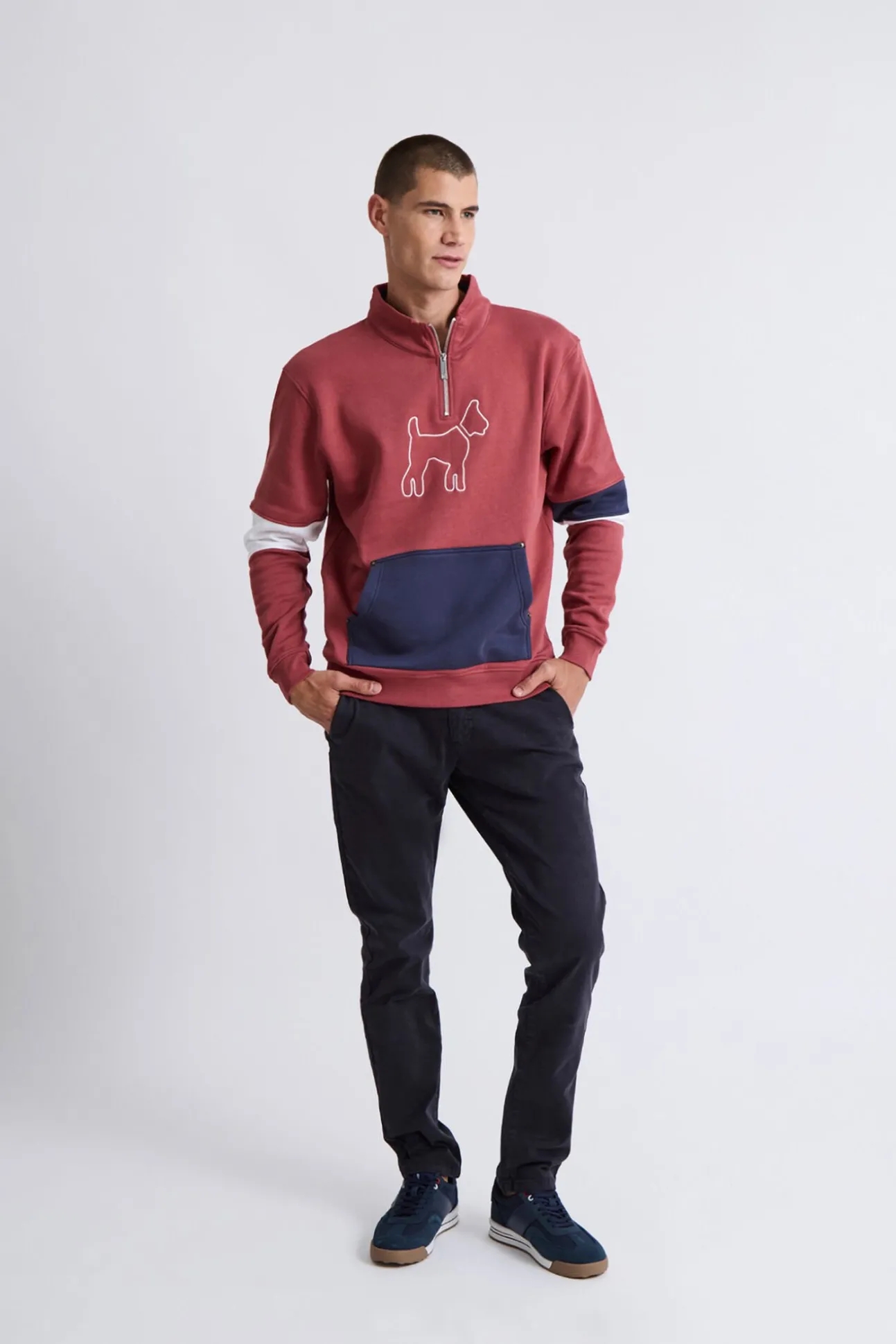 Sweatshirt com manga multicolorida
