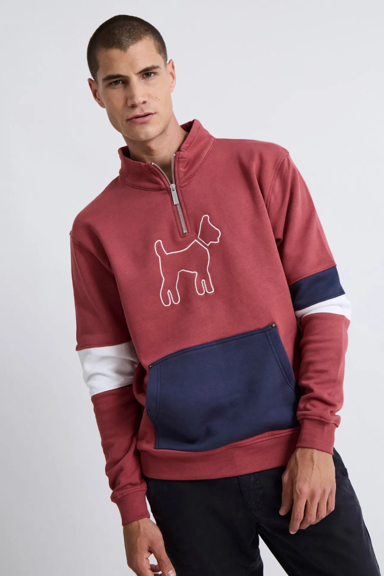 Sweatshirt com manga multicolorida