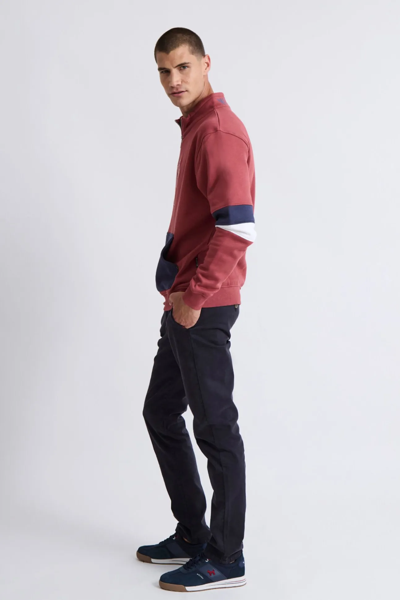 Sweatshirt com manga multicolorida