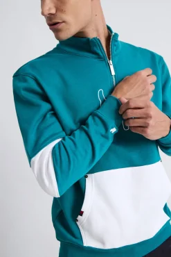 Sweatshirt com manga multicolorida