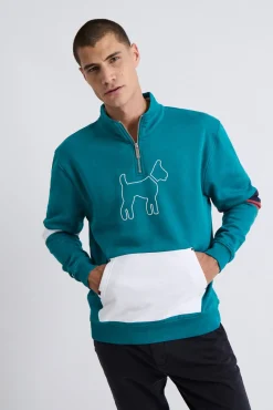 Sweatshirt com manga multicolorida