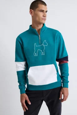 Sweatshirt com manga multicolorida