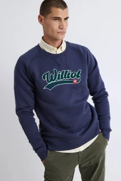 Sweatshirt com manga raglan com logo vintage