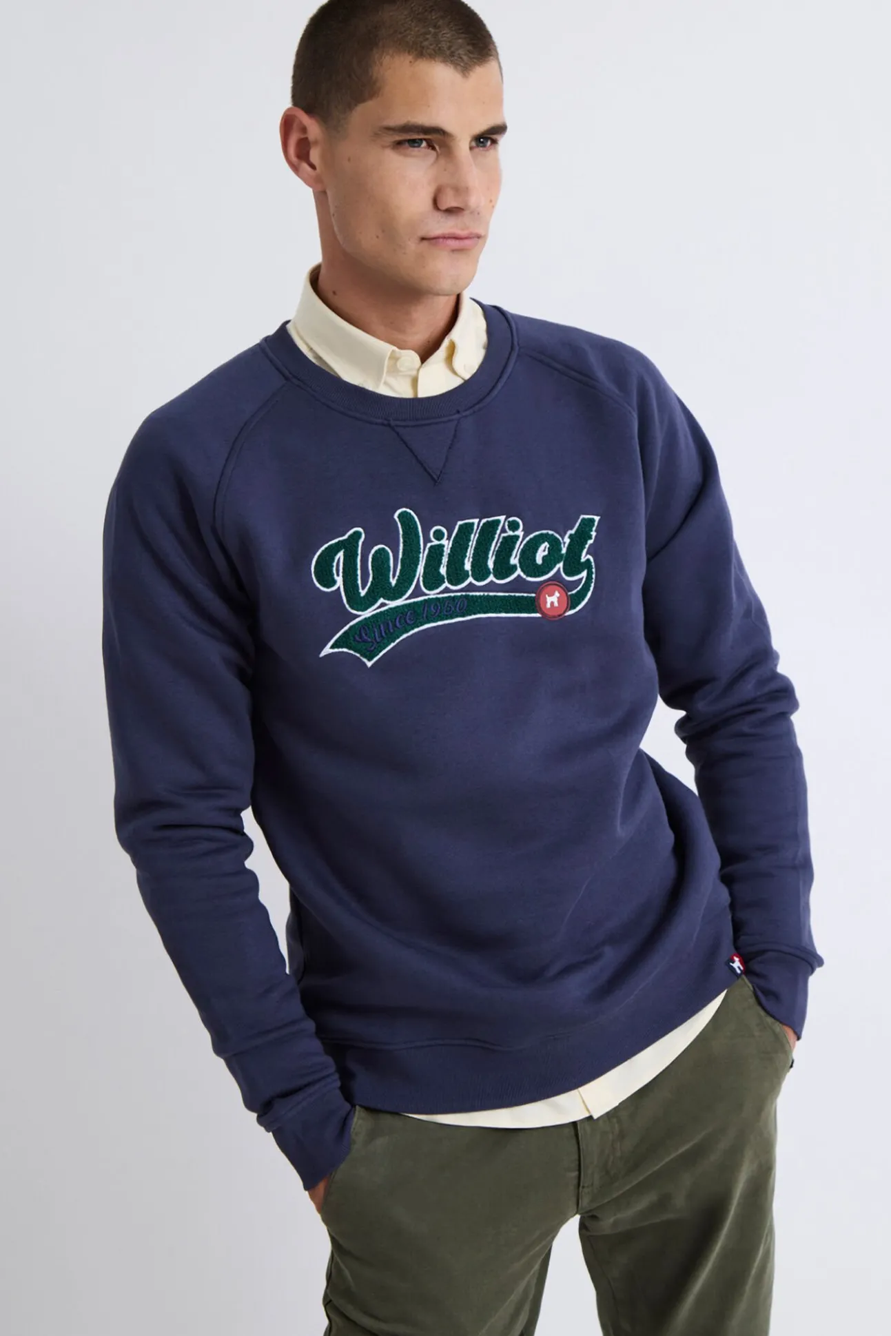 Sweatshirt com manga raglan com logo vintage