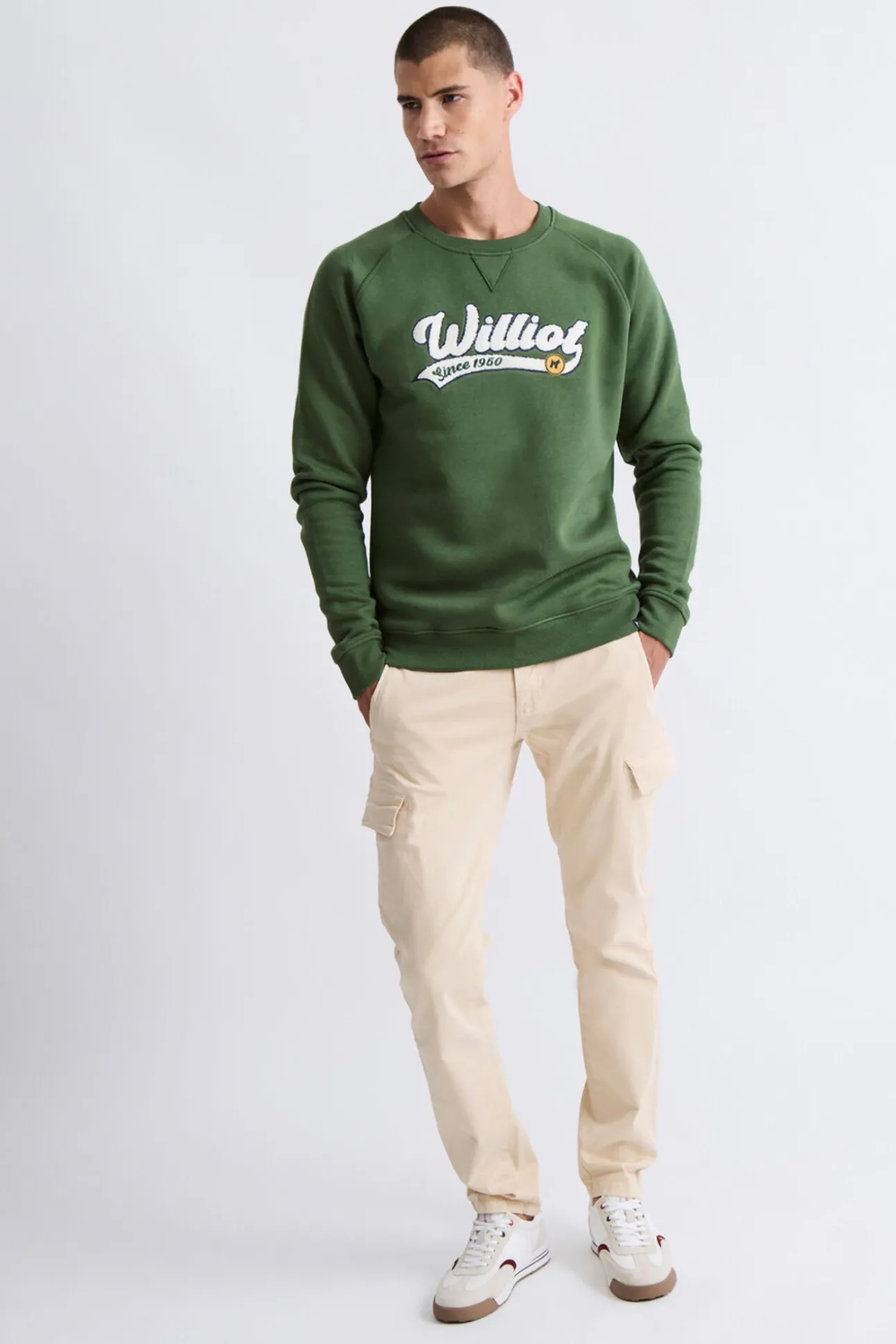 Sweatshirt com manga raglan com logo vintage