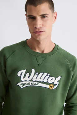 Sweatshirt com manga raglan com logo vintage