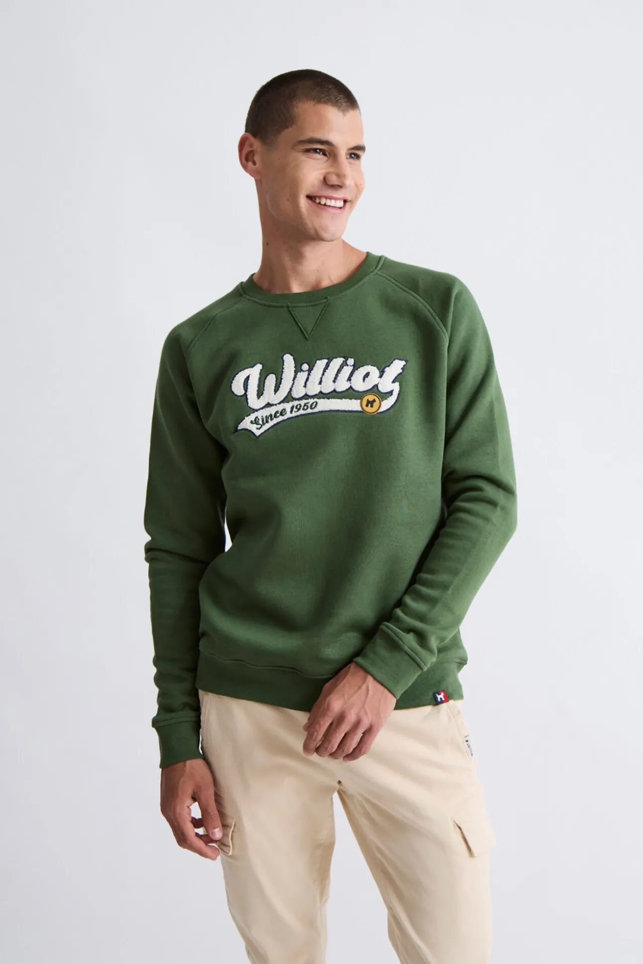 Sweatshirt com manga raglan com logo vintage