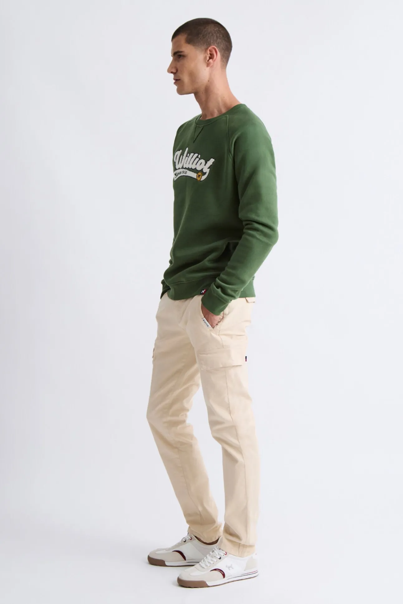 Sweatshirt com manga raglan com logo vintage