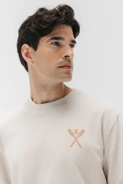 Sweatshirt com pás desenhadas