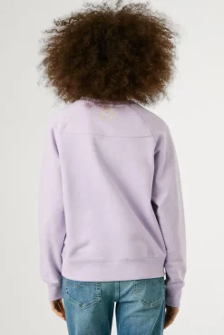Sweatshirt de manga comprida com logo bordado na frente