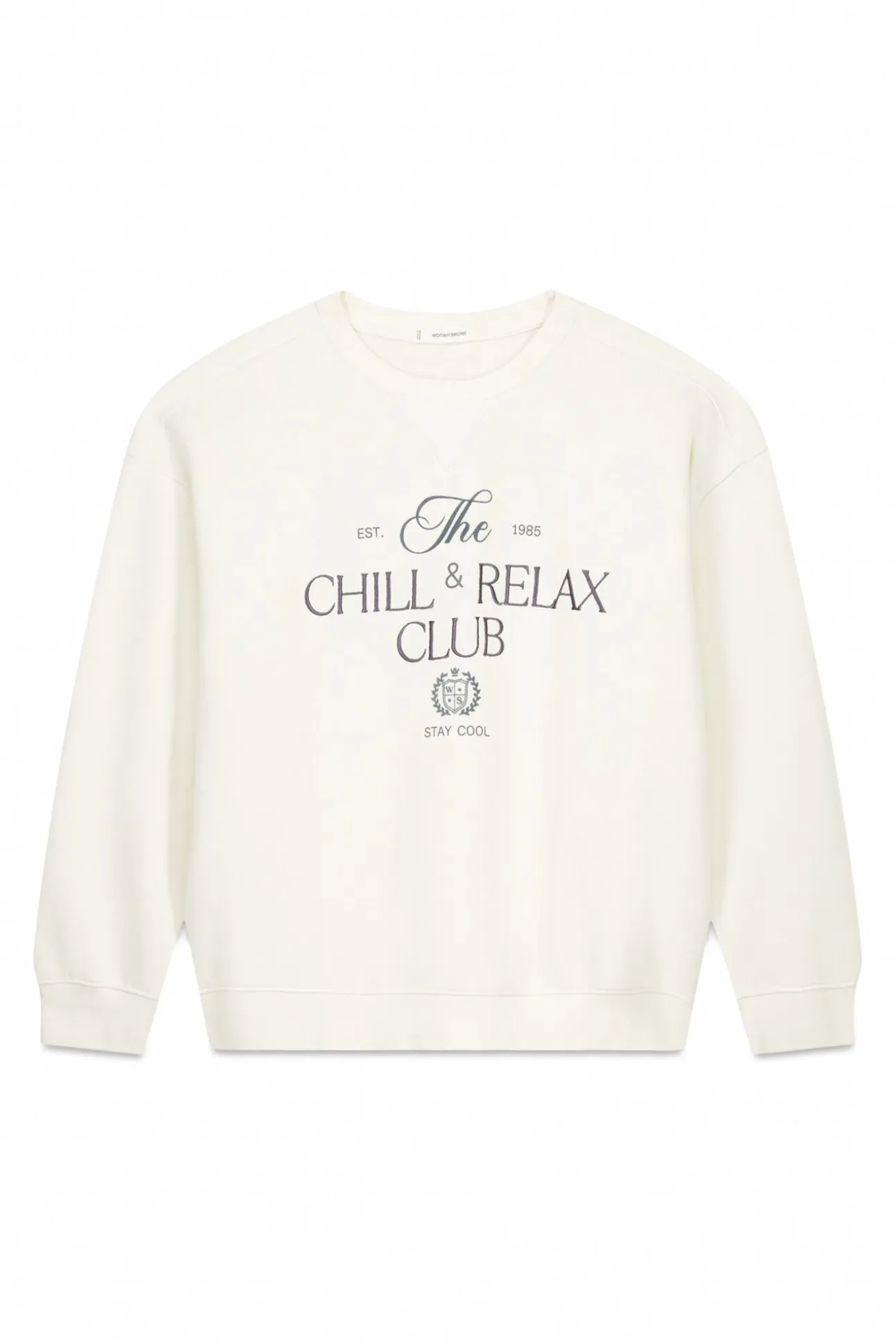 Sweatshirt de pelúcia de algodão branco