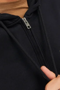Sweatshirt descontraída com fecho-éclair