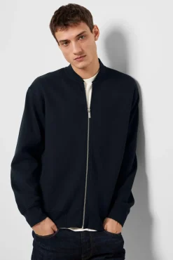 Sweatshirt estilo bomber feito com algodão orgânico