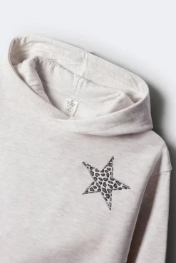 Sweatshirt estrela com costas para menina