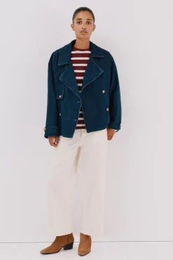 Sweatshirt estruturado riscas