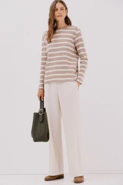Sweatshirt estruturado riscas