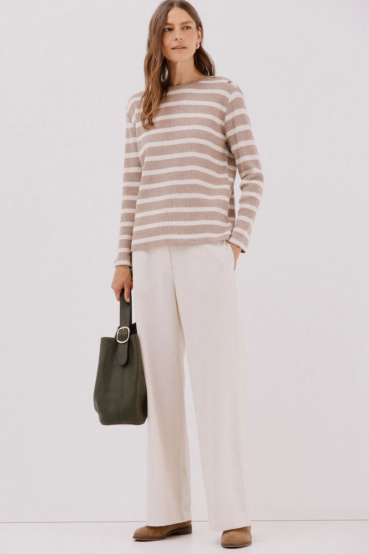 Sweatshirt estruturado riscas