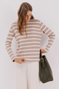 Sweatshirt estruturado riscas