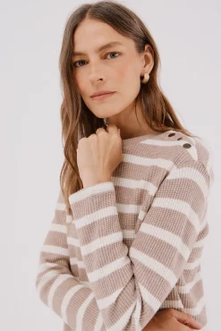 Sweatshirt estruturado riscas