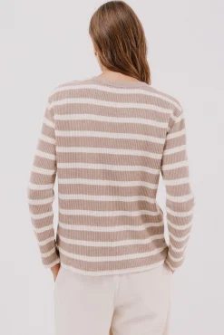 Sweatshirt estruturado riscas