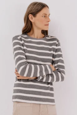 Sweatshirt estruturado riscas