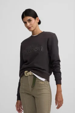 Sweatshirt feminino com tachas