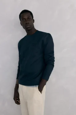 Sweatshirt gola caixa tecido técnico