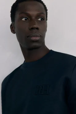 Sweatshirt gola caixa tecido técnico