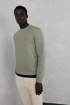 Sweatshirt gola caixa tecido técnico