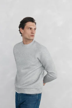 Sweatshirt gola caixa tecido técnico