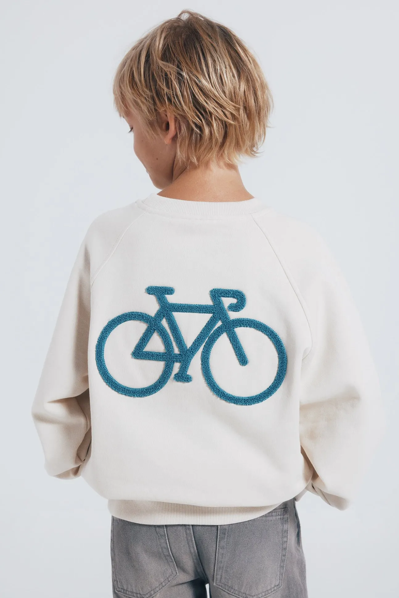 Sweatshirt infantil capuz para ciclismo