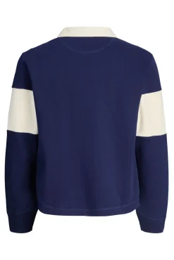 Sweatshirt polo com listras