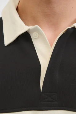 Sweatshirt polo com listras