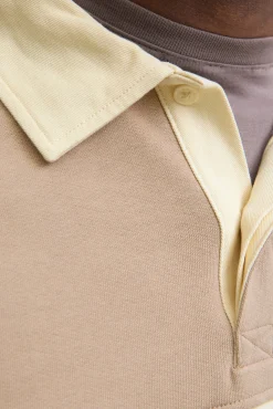 Sweatshirt polo com listras