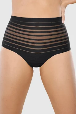 Tanga de cintura alta com compressão abdominal suave