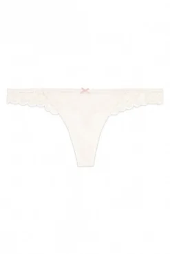 Tanga de renda cinza na cintura