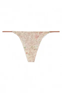 Tanga de renda estampado multicolorida