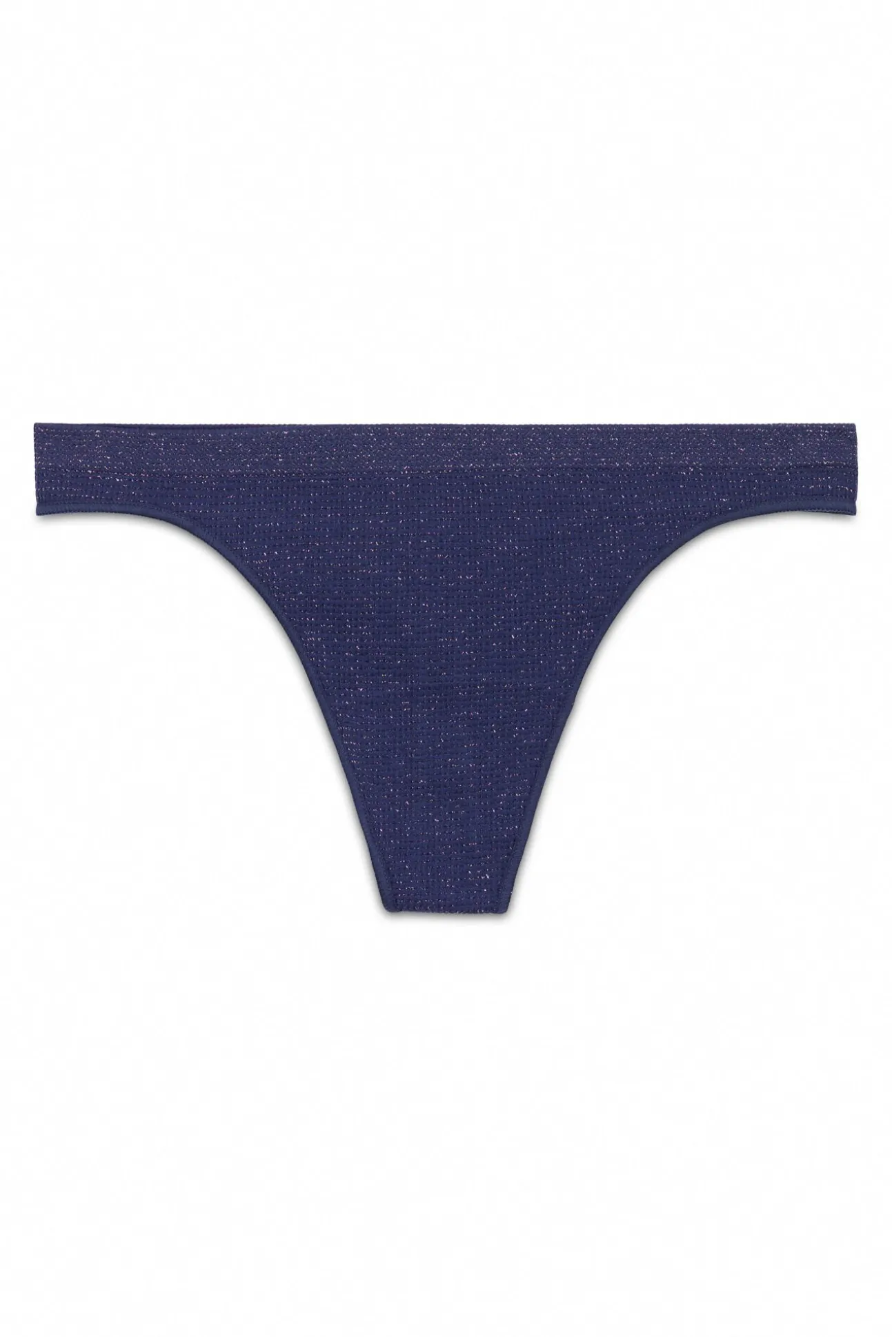Tanga sem costura lurex azul