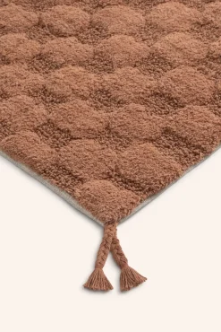Tapete de banho xadrez Oslo em tons de terra
