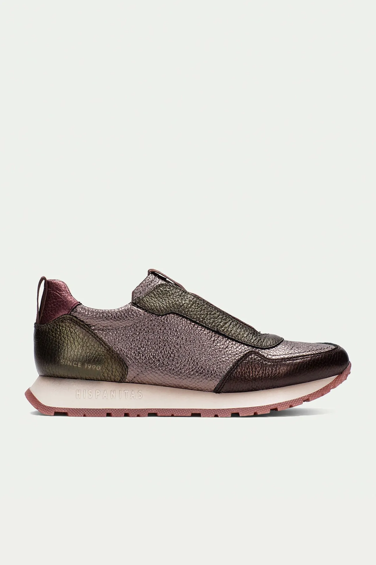 Tênis esportivo KANSAS slip-on metálico