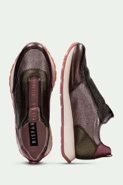 Tênis esportivo KANSAS slip-on metálico