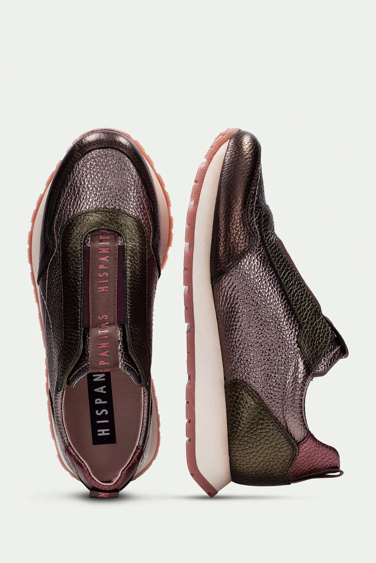 Tênis esportivo KANSAS slip-on metálico